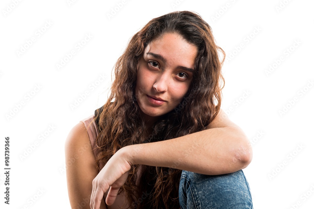 Fototapeta premium Teenager model posing in studio