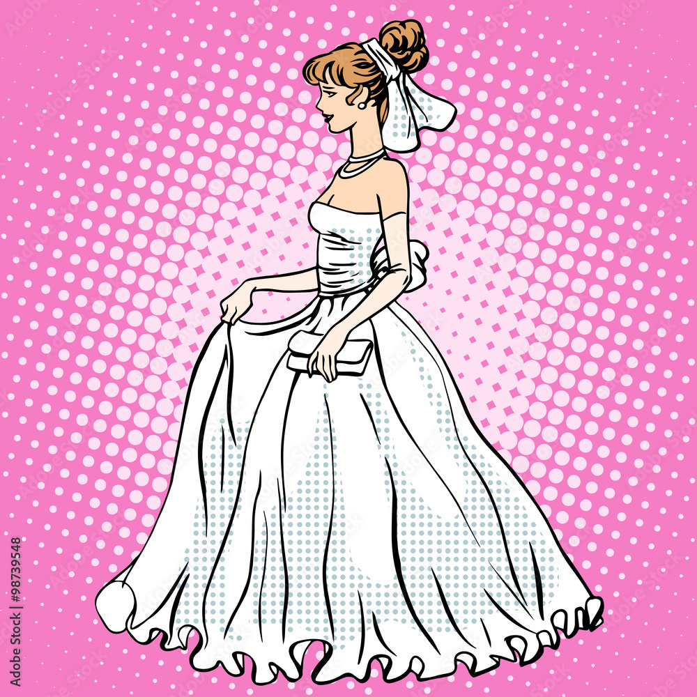 Fototapeta premium Bride in wedding dress