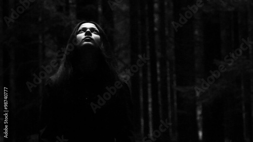 Horror scene of a scary woman