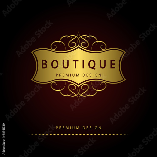 Monogram design elements  graceful template. Elegant line art logo design. Business sign  identity for Restaurant  Royalty  Boutique  Cafe  Hotel  Heraldic  Jewelry  Fashion  Wine. Vector illustration