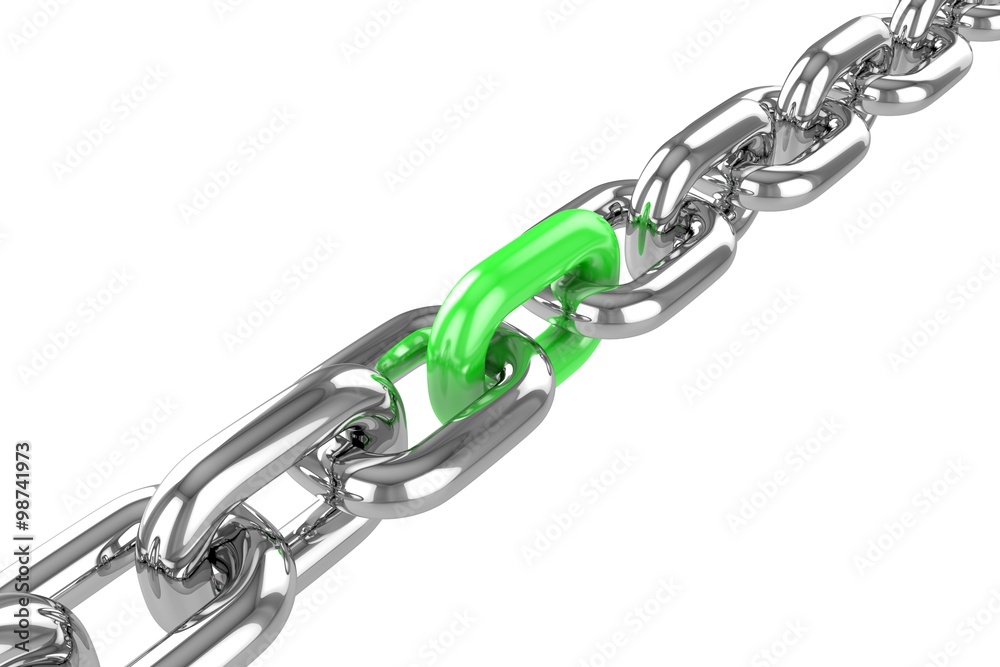 Fototapeta premium render stainless steel chain