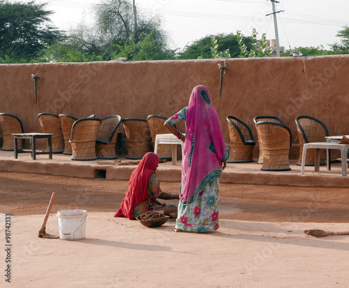 Femmes indiennes au travail. photo