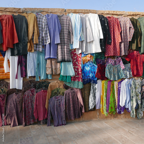 Vêtements en coton indien.