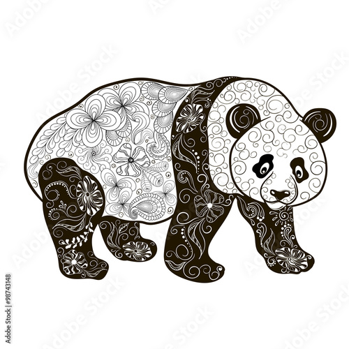 Fototapeta Naklejka Na Ścianę i Meble -  Panda doodle