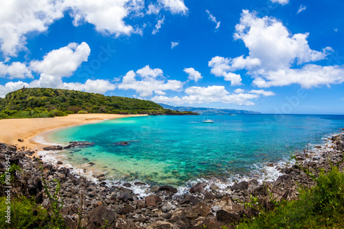 Beautiful Waimea Bay in Hawaii photo
