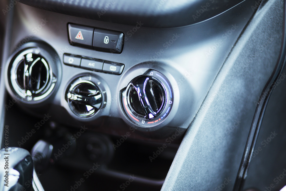 button of a car airc