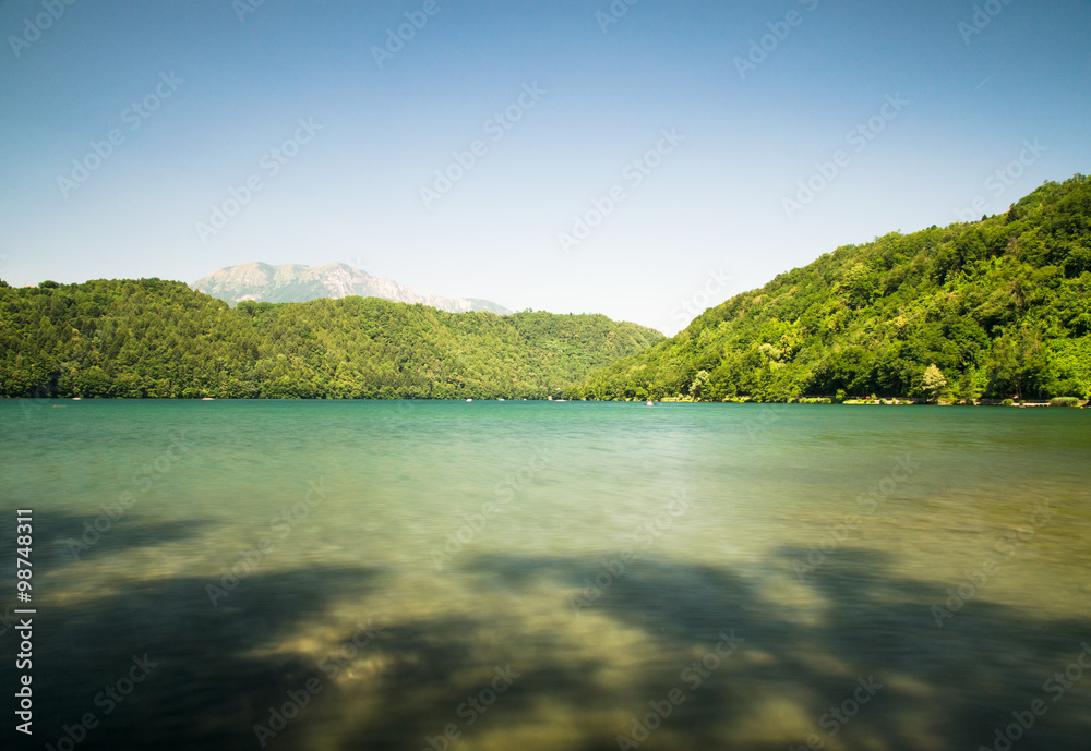 Levico Lake, a beautiful lake in Italy.