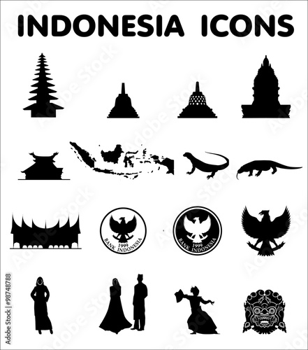 Indonesia vector icons