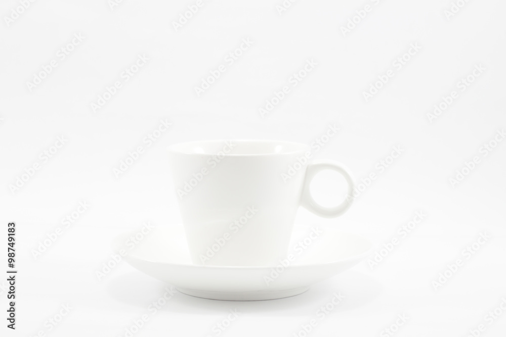 White coffee cup isolated on white background White coffee cup isolated on white background