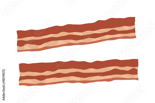 Bacon strips color illustration for apps and websites 