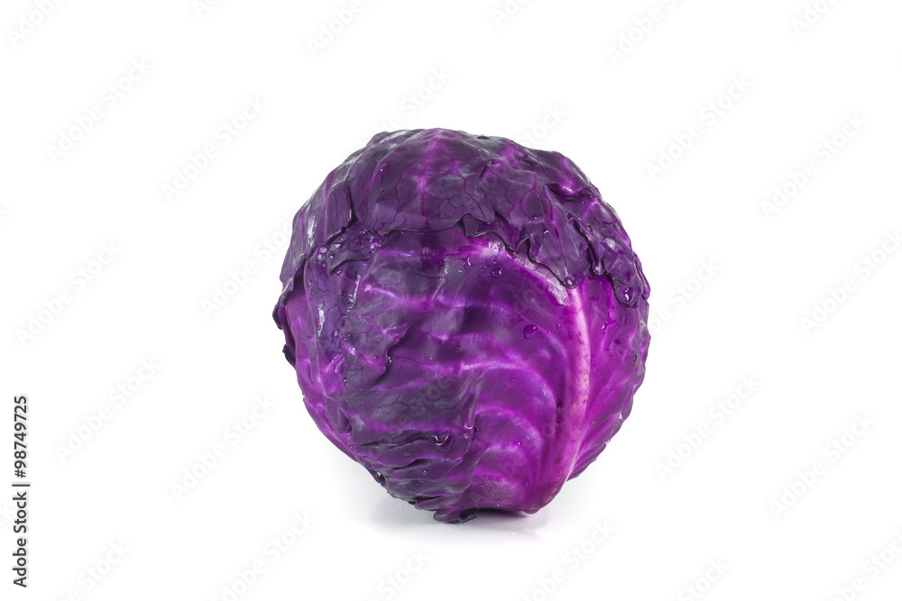 Whole red cabbage isolated on white background Whole red cabbage isolated on white background