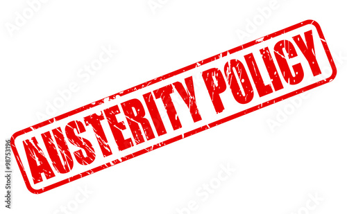 AUSTERITY POLICY red stamp text