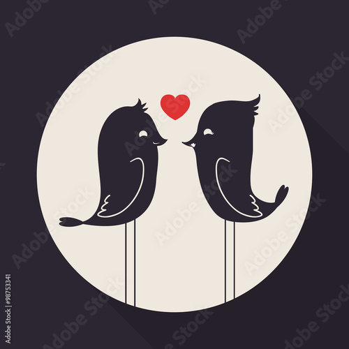 Love and romantic icons design 
