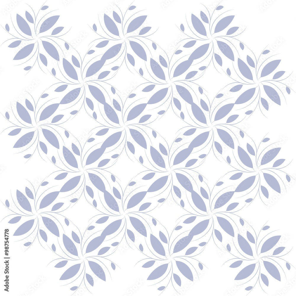 Seamless background, abstract, blue branches and leaves on a white background. Design element, vector Seamless background, abstract, blue branches and leaves on a white background. Design element, vector