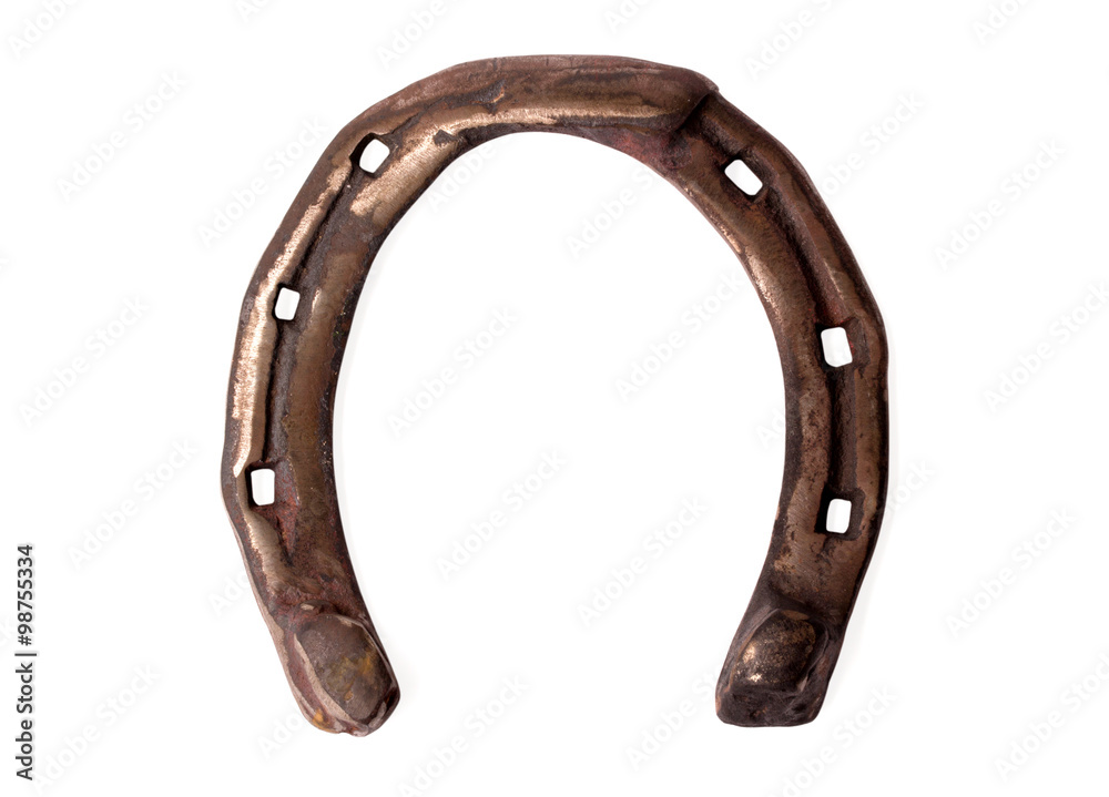 Rusty old horseshue isolated on white Rusty old horseshue isolated on white