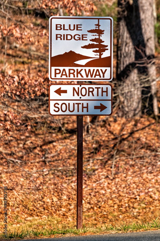 Blue Ridge Parkway sign