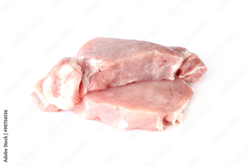 Image of raw meat pork on a white background Image of raw meat pork on a white background