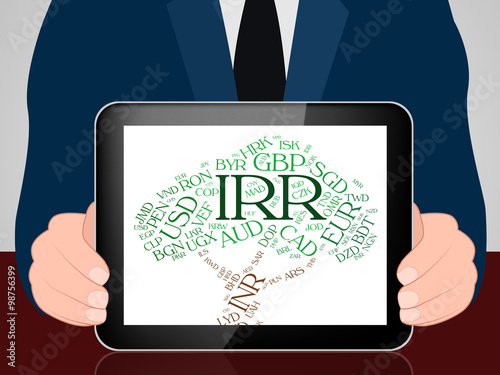 Wallpaper Mural Irr Currency Means Iranian Rial And Broker Torontodigital.ca