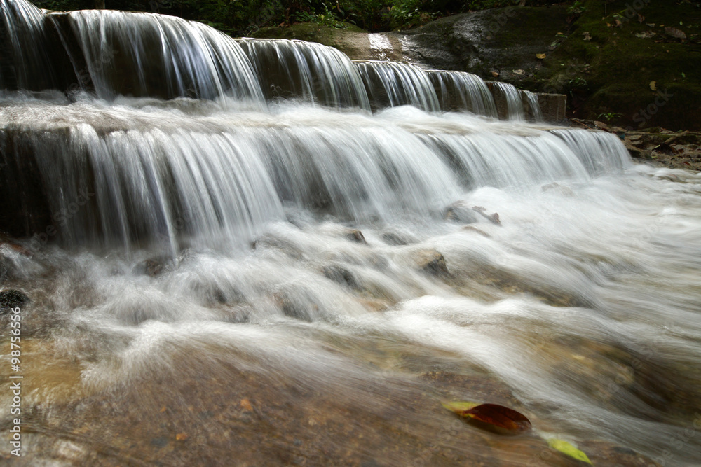 Small waterfall in the rainy season