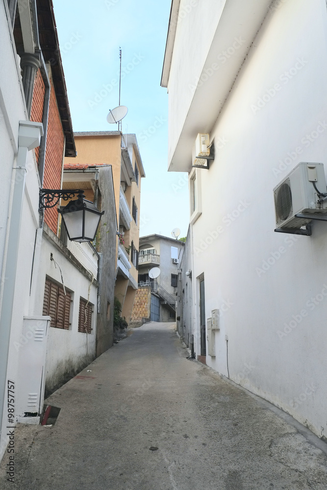 Ultsin, Montenegro, October, 1, 2015: City streets Ultsin - one of the most beautiful cities of Montenegro.