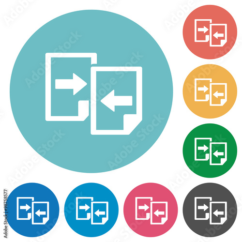 Flat share documents icons