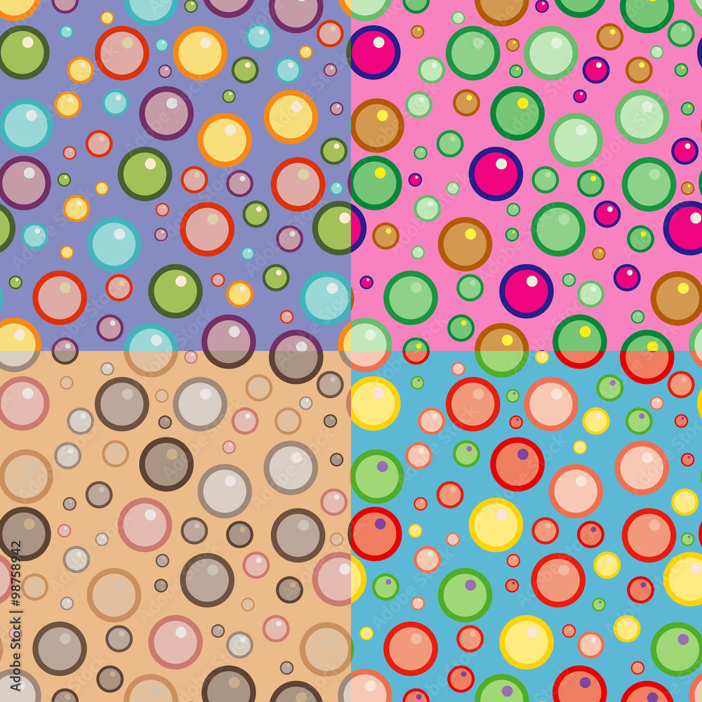 Vector set of seamless patterns