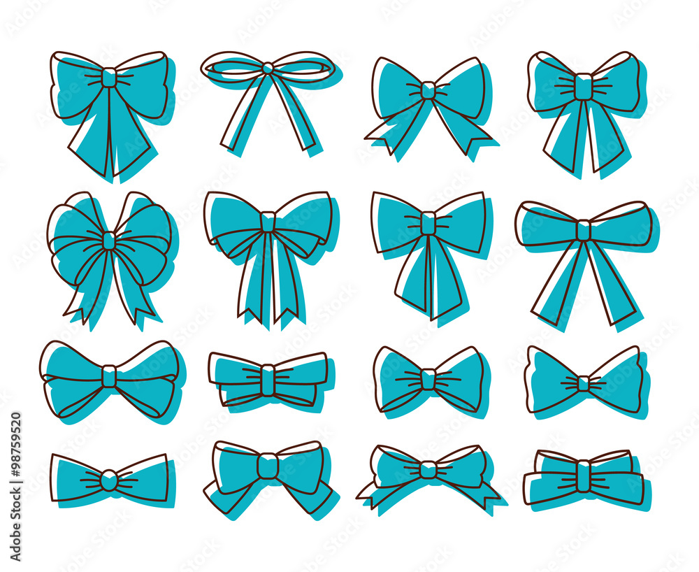Сollection of different cute bows
