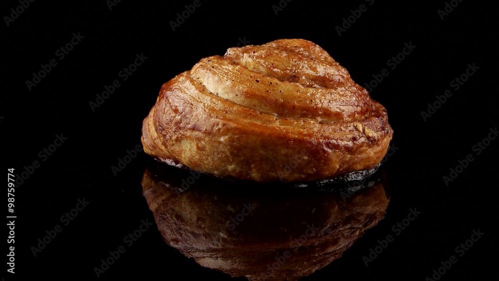 Sweet pastry with cinnamon, bun swirl
Sweet pastry with cinnamon, bun swirl