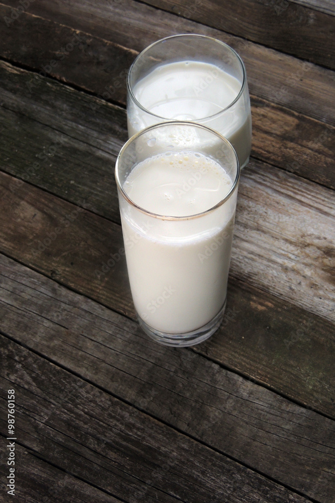 milk on wooden background milk on wooden background