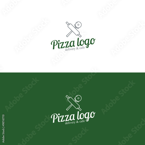 Pizza logo. Pizza slice. Cafe pizza, cooking pizza, food and restaurant, pizzeria logo, food festival, Pizza delivery.