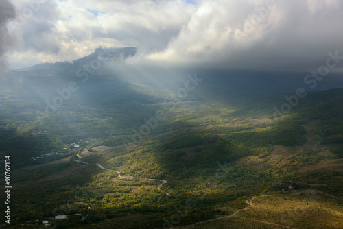 Autumn day in the mountains