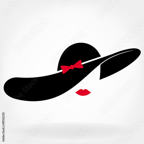 womens elegant hat with bowknot for ladies and lips