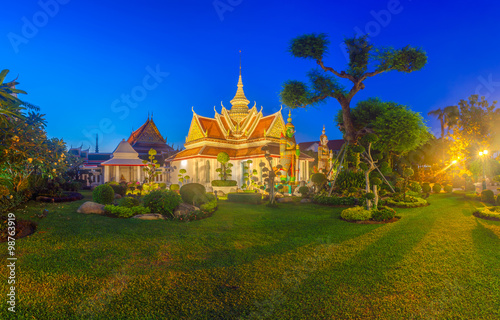 Wat Arun Buddhist religious places in twilight time  Bangkok  Thailand