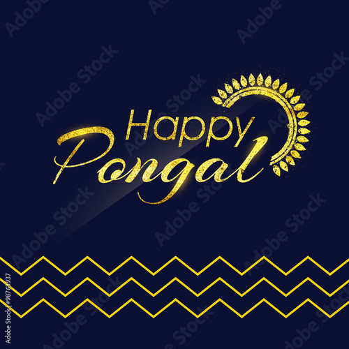 Greeting card for Happy Pongal celebration.