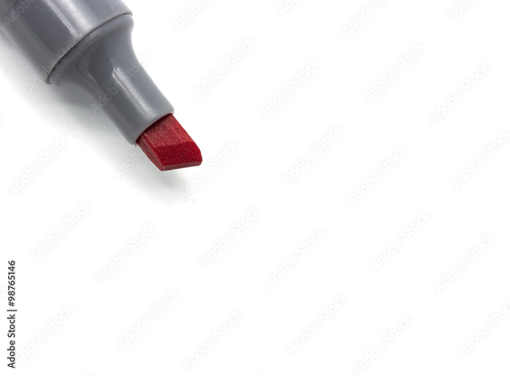 red marker on white background red marker on white background