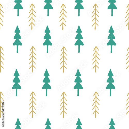 Plakat wzór sztuka ornament drzewa