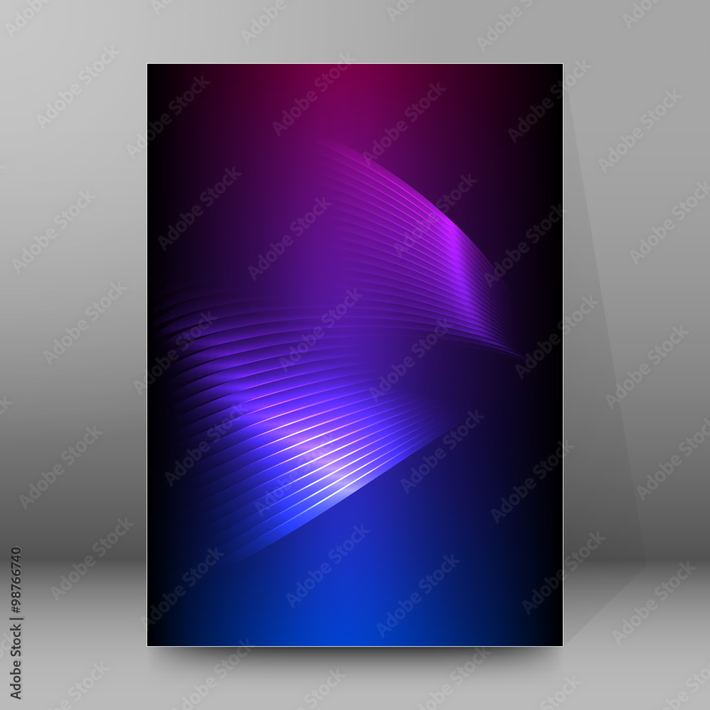 wings of light purple background brochure cover page