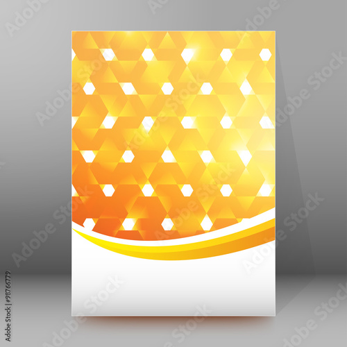 Yellow shapes light cover page brochure background