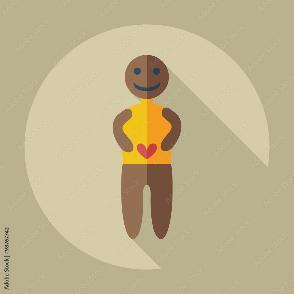 Flat modern design with shadow icons the human heart Flat modern design with shadow icons the human heart