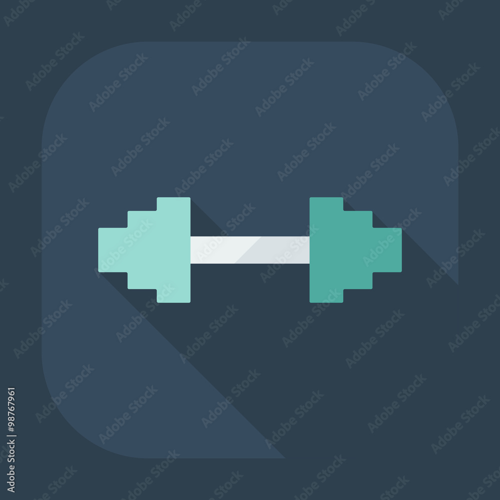 Fototapeta premium Flat modern design with shadow icon dumbbell
