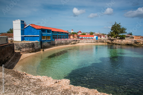 Bay in old colonial cuban city of Gibara photo