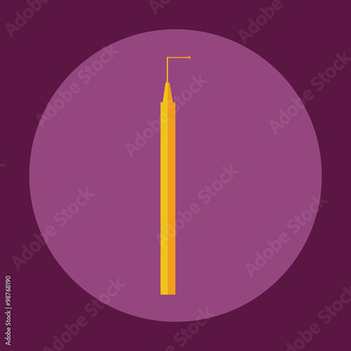 Flat modern design with shadow dentist tool