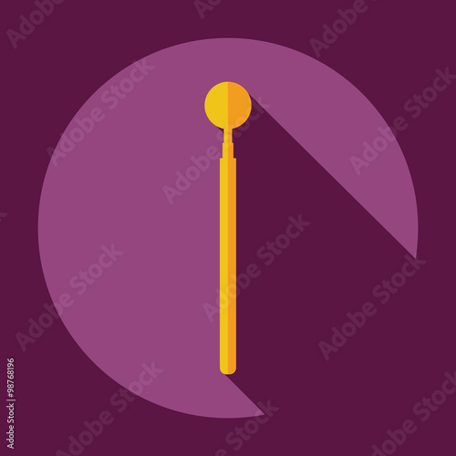 Flat modern design with shadow dentist tool