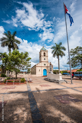 Cetral square in cuban village of Vinales