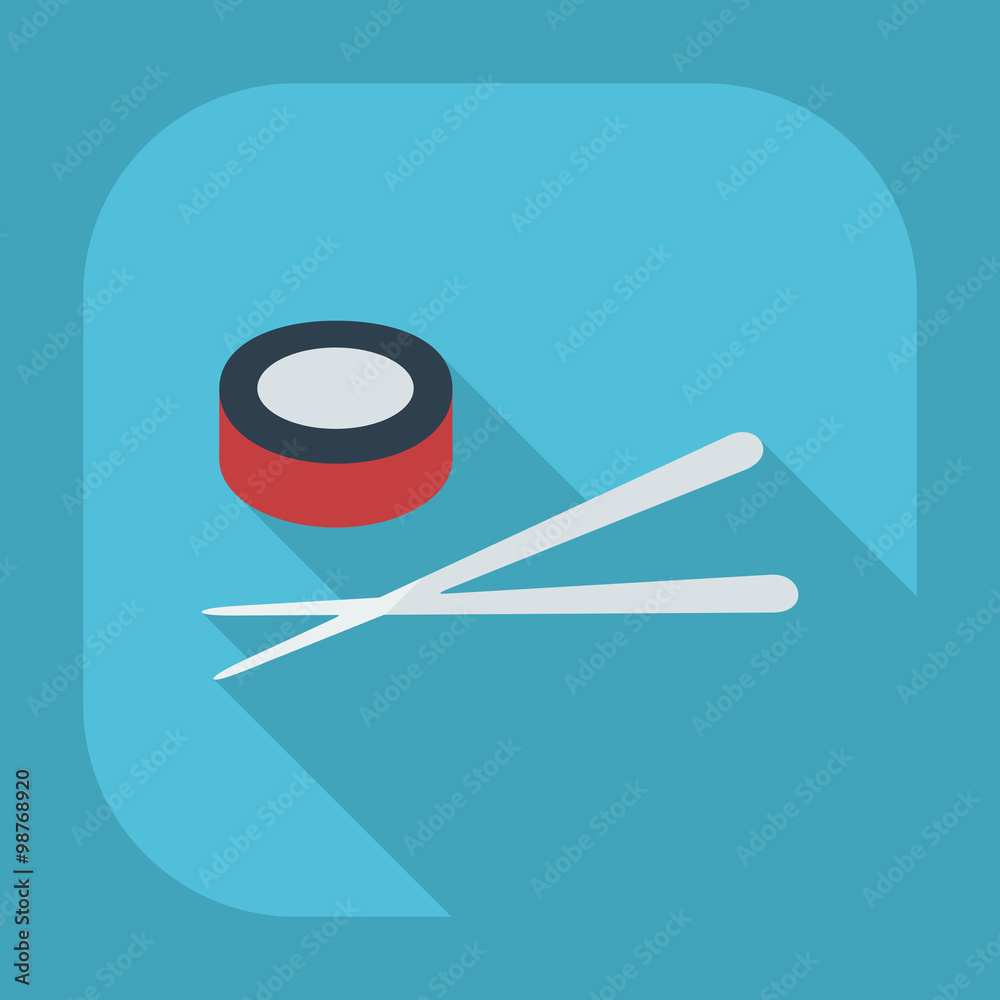Flat modern design with shadow icons Japanese sushi Flat modern design with shadow icons Japanese sushi