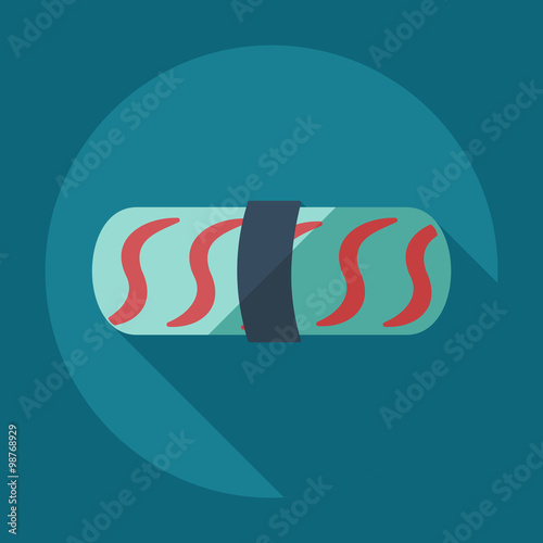 Flat modern design with shadow icons Japanese sushi