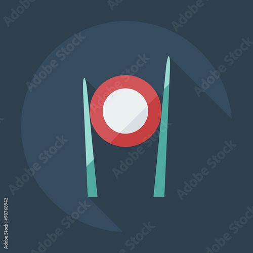 Flat modern design with shadow icons Japanese sushi