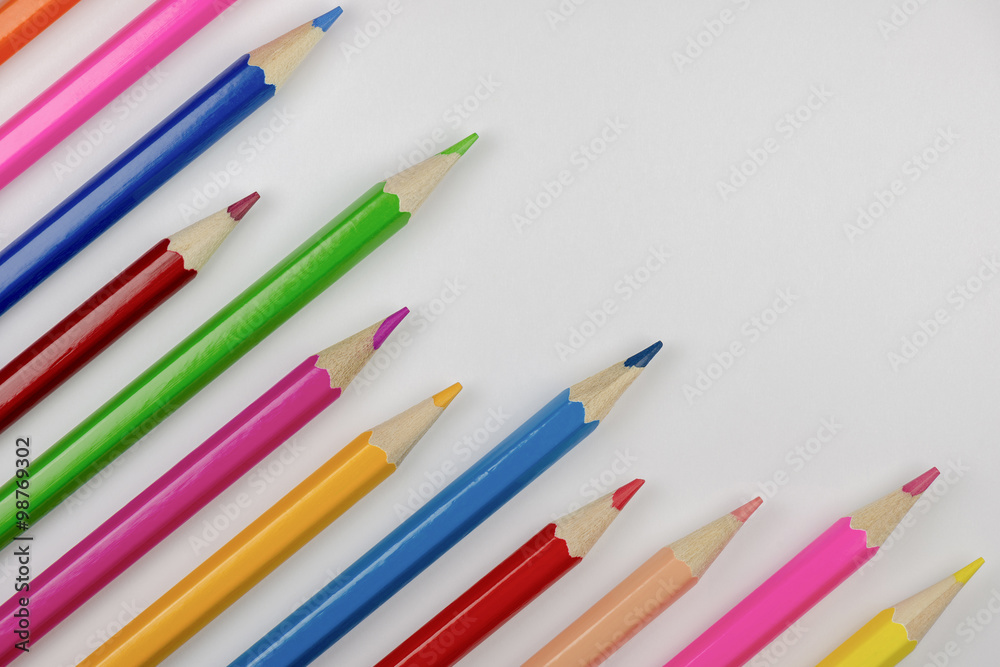Abstract composition of a set wooden colour pencils. Abstract composition of a set wooden colour pencils.