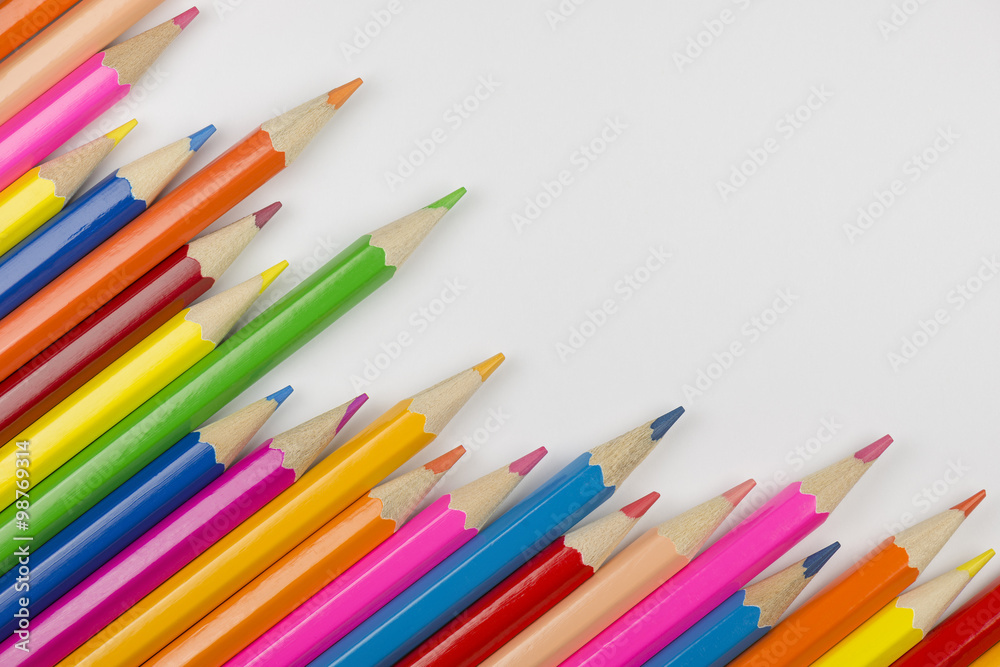 Abstract composition of a set wooden colour pencils. Abstract composition of a set wooden colour pencils.