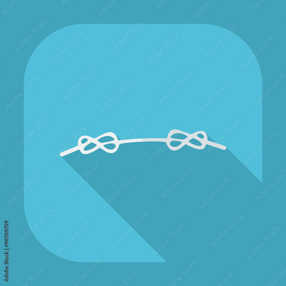 Flat modern design with shadow icons marine rope Flat modern design with shadow icons marine rope
